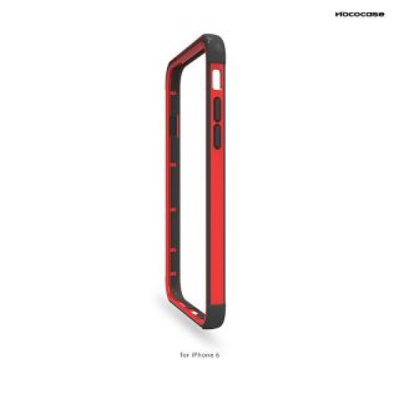 Hoco Aizmugurējais vāciņš Hoco Apple iPhone 6  Coupe Series Double-Color Bracket bumper Red