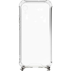 Evelatus Aizmugurējais vāciņš Evelatus Apple iPhone XR Silicone Transparent with Necklace TPU Strap Silver