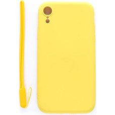 Evelatus Aizmugurējais vāciņš Evelatus Apple iPhone XR Soft Touch Silicone Case with Strap Yellow