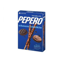 Lotte Pepero cookie sticks with chocolate cream and cookie pieces coating 32g