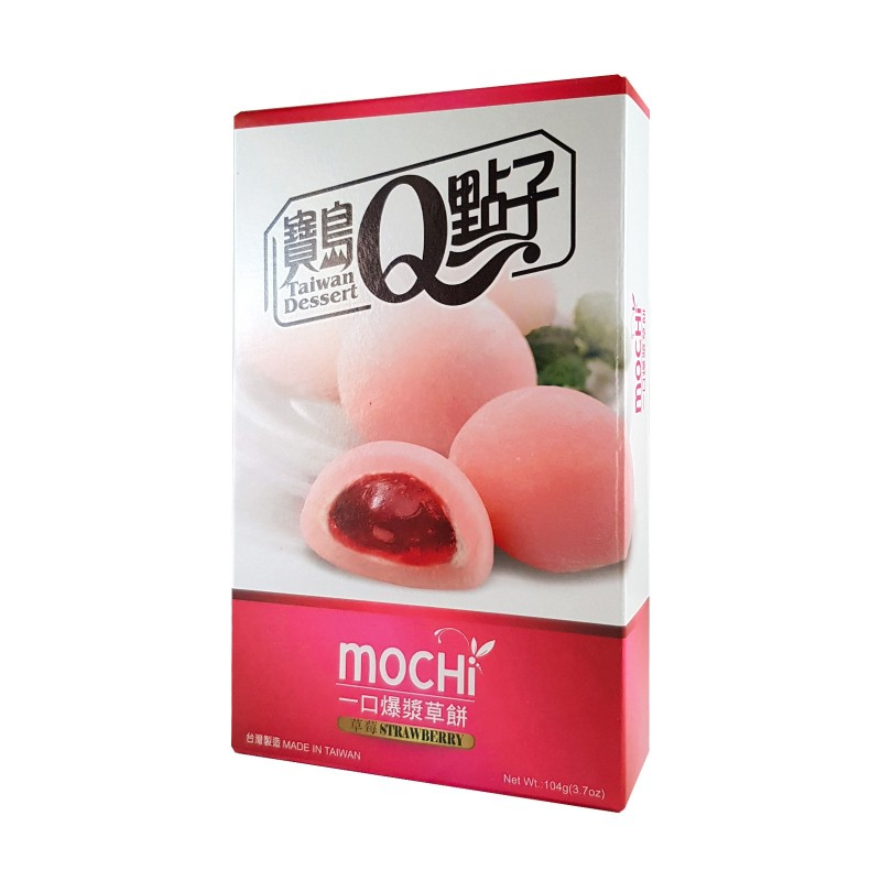 Q Brand Mochi ar zemeņu garšu 104g