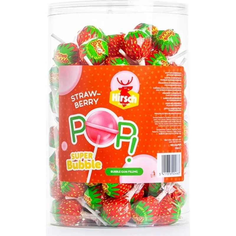 HIRSCH Strawberry ledene uz kociņa 17g