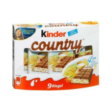 Kinder Country Šokolādes batoniņi ar piena krēma un kraukšķīgu graudu pildījumu 211,5g