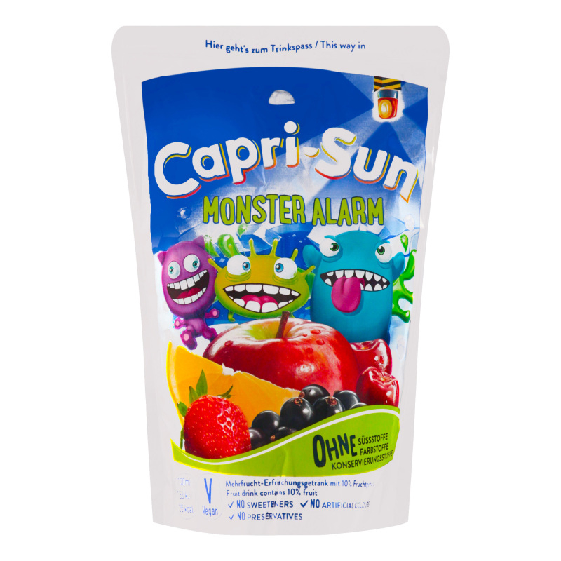 Capri Sun Monster Alarm Drink Sula ar salmiņu 200ml