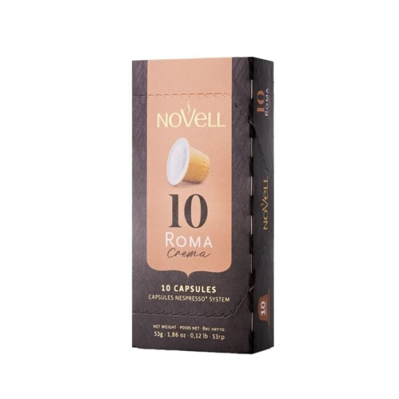 NOVELL coffee capsules Roma Crema, Nespresso 10pcs 53g