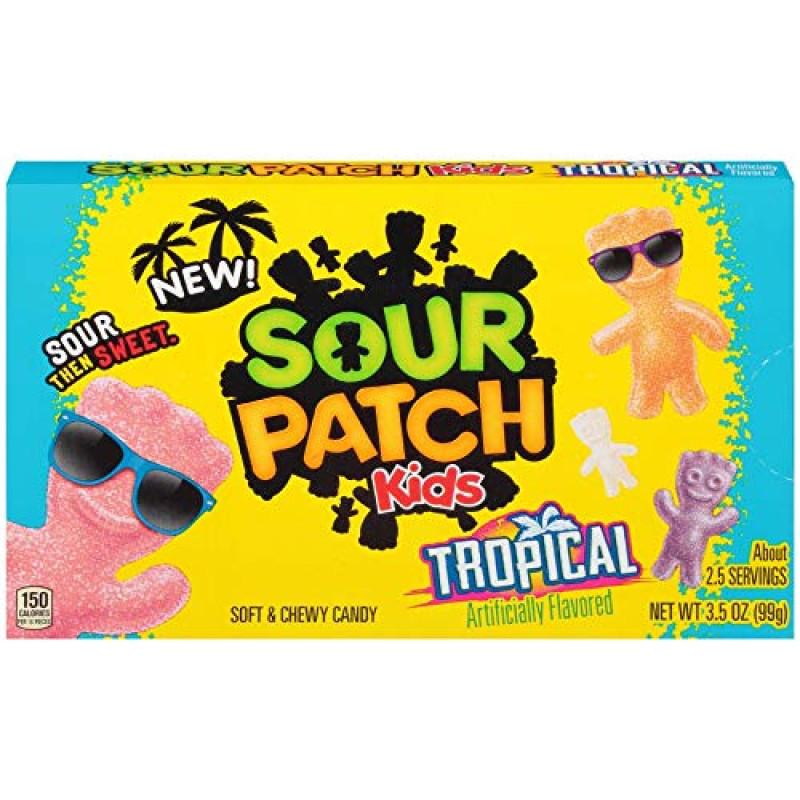 Sour Patch Kids jelly candies with tropical fruit flavor 99g