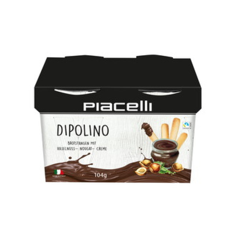 Piacelli Dipolino breadsticks with hazelnut - nougat cream 2x52g