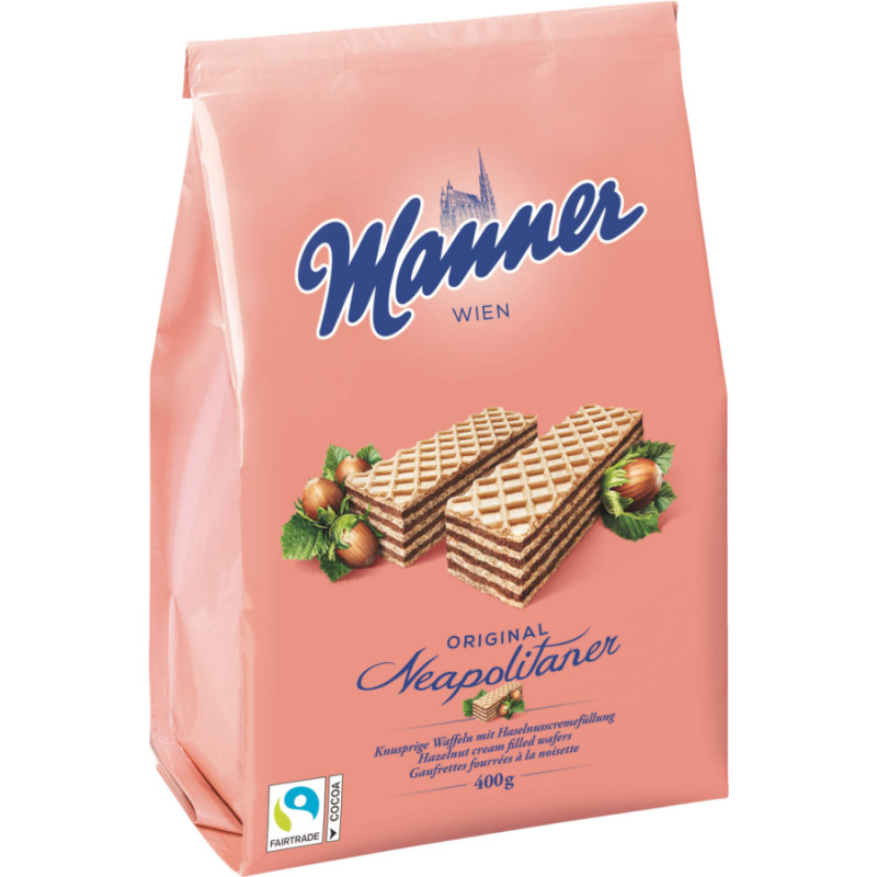 MANNER waffles with hazelnut cream filling 400g