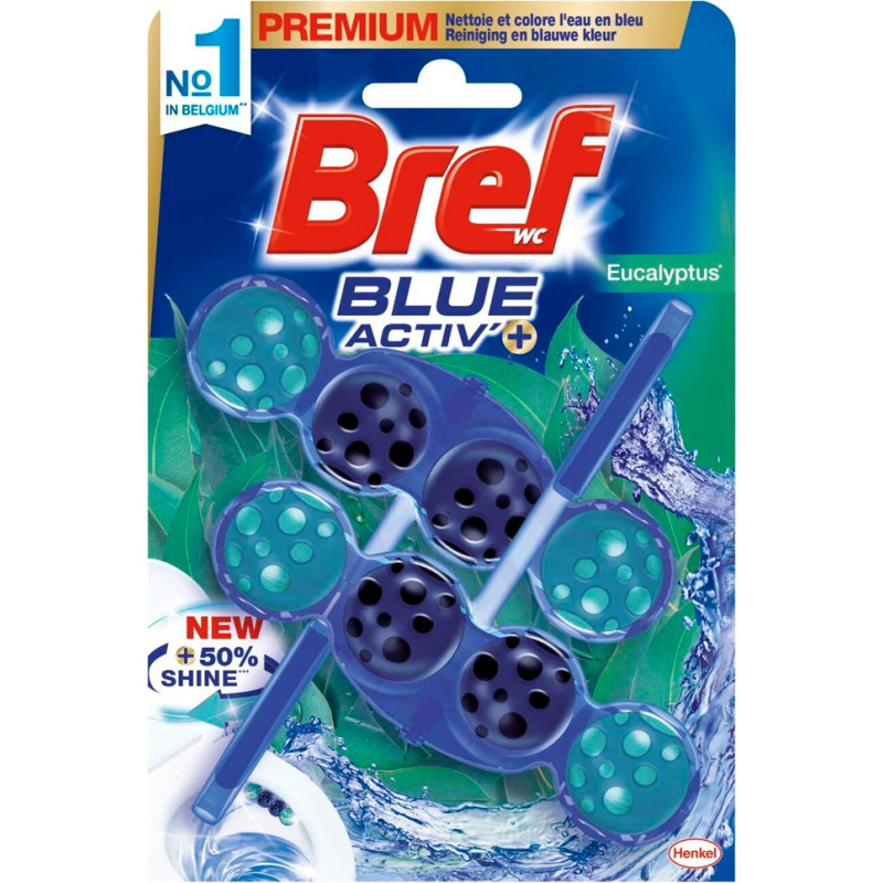 BREF Blue Activ tualetes poda bloki ar eikalipta aromātu 2x50g