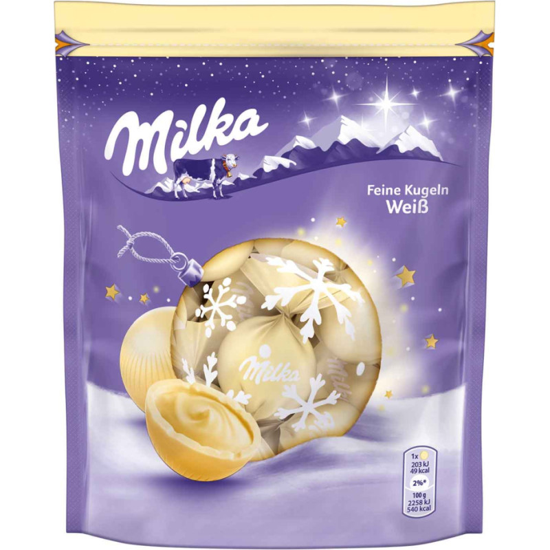 Milka baltās šokolādes konfektes 90g