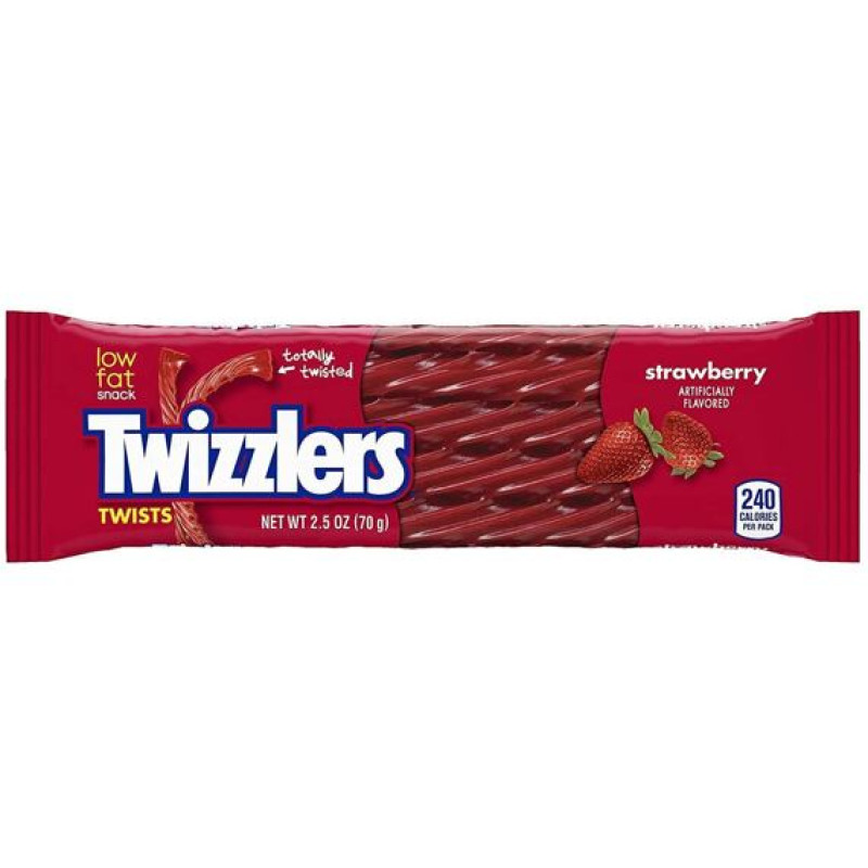 Twizzlers želejas konfektes ar zemeņu garšu 70g