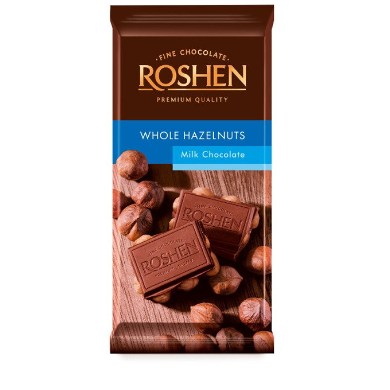 ROSHEN LACMI milk chocolate with whole hazelnuts 90g