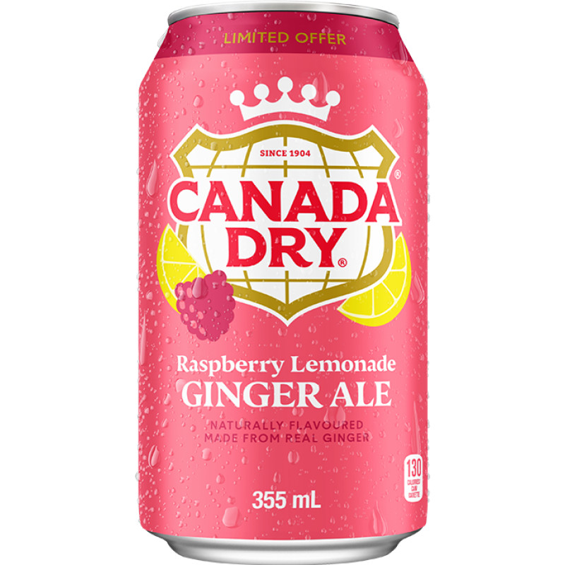 Лимонад CANADA DRY USA Raspberry Ginger Ale 355мл