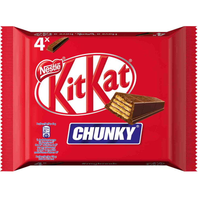 KitKat Chunky šokolādes batoniņi 4x40g