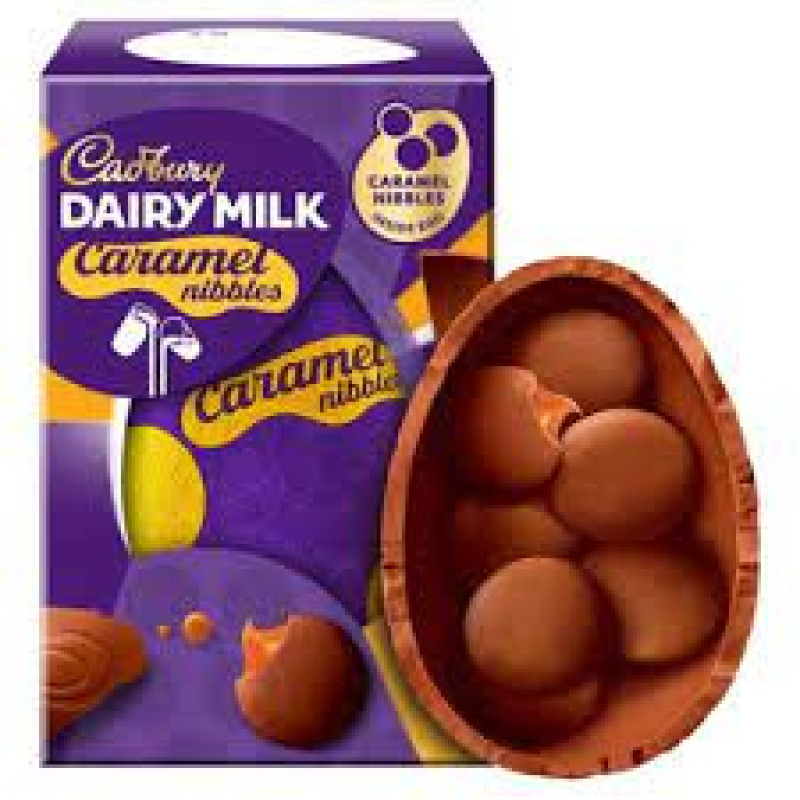 Cadbury Nibbles chocolate egg with caramel-filled chocolate dragees 96g