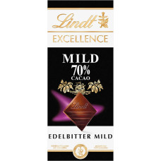 LINDT Excellence Mild 70% šokolādes tāfelīte 100g