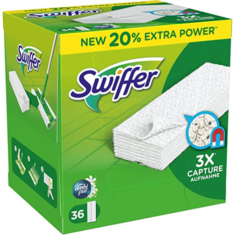 Swiffer Dry salvetes slotai 36gab