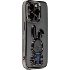 Ilike Aizmugurējais vāciņš iLike Apple iPhone 15 Pro Max Silicone Case Print Desire Rabbit Black