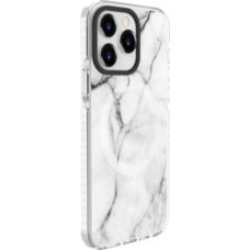 Evelatus Aizmugurējais vāciņš Evelatus Apple iPhone 15 Pro PC+TPU With MagSafe Customized Print Marble White