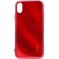 Evelatus Aizmugurējais vāciņš Evelatus Apple iPhone X/XS Water Ripple Full Color Electroplating Tempered Glass Case Red