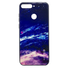 Evelatus Aizmugurējais vāciņš Evelatus Samsung A7 2018 Picture Glass Case Starry Night