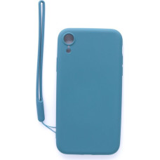 Evelatus Aizmugurējais vāciņš Evelatus Apple iPhone XR Soft Touch Silicone Case with Strap Blue