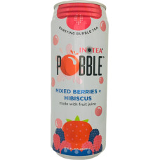 POBBLE burbuļtēja ar dažādu ogu un hibisku ziedu garšu 490ml