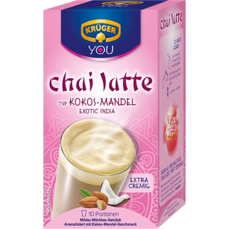 Kruger Chai Latte Kokosriekstu un mandeļu x10 250g