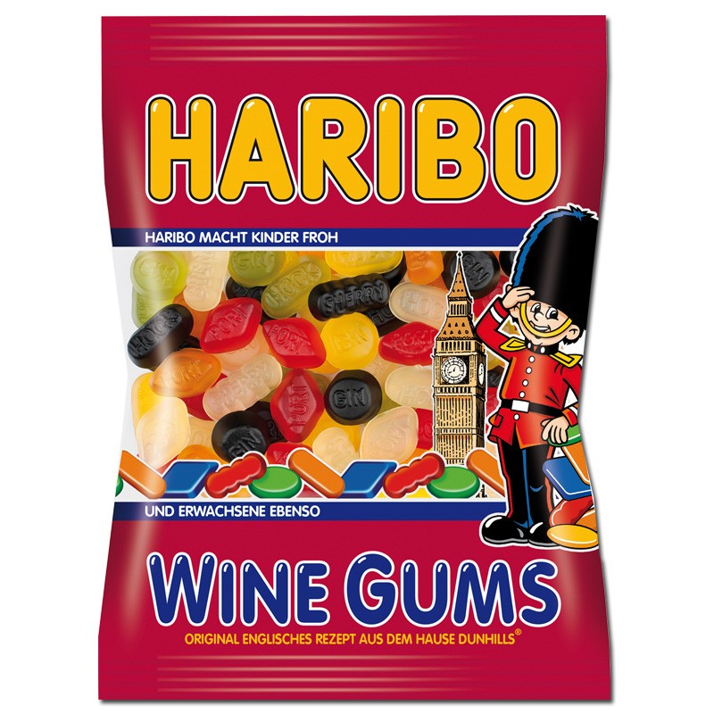 Haribo Wine Gums želejas konfektes 175g