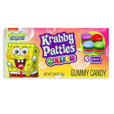 Krabby Patties Colors želejas konfektes ar ogu un augļu garšām 72g