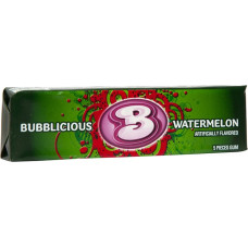 Bubblicious Watermelon chewing gum with watermelon flavor 5pcs