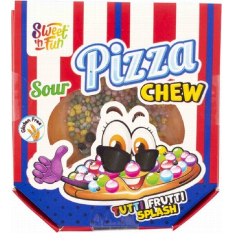 SWEET'N'FUN Pizza Chew tutti frutti konfektes 25g