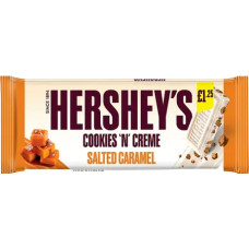 Hershey's baltā šokolāde ar cepumu gabaliņiem un sāļās karameles garšu 90g