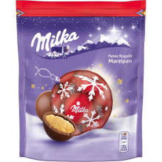 Milka piena šokolādes konfektes ar marcipānu 90g