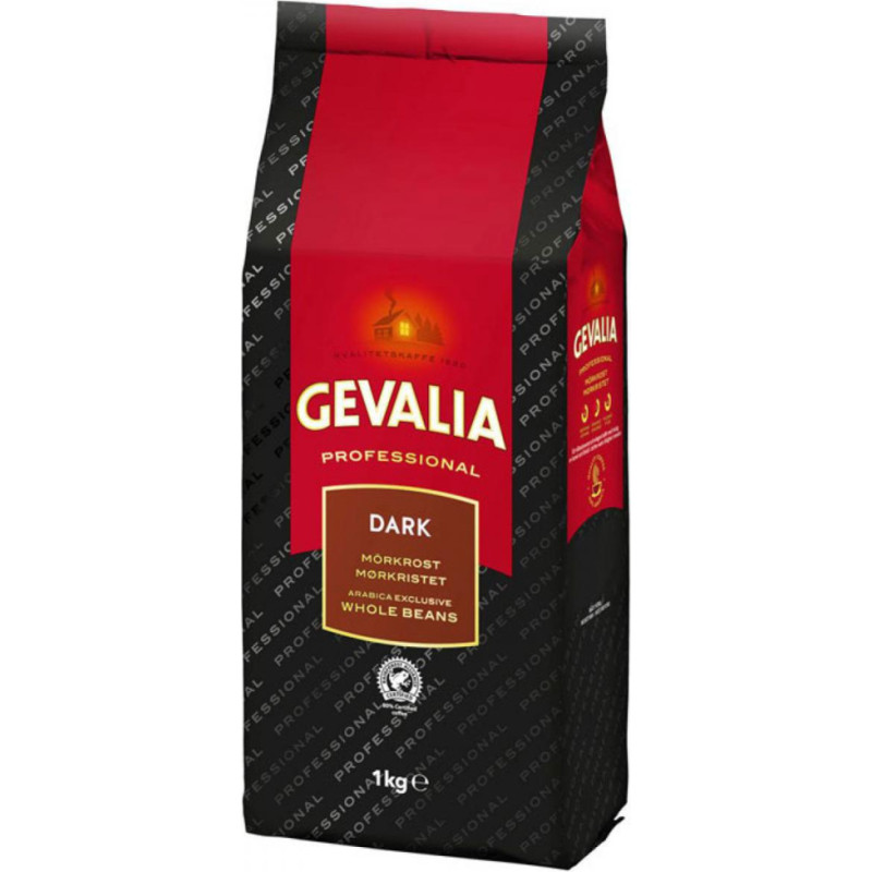 Кофе Gevalia Professional Dark в зернах 1кг.