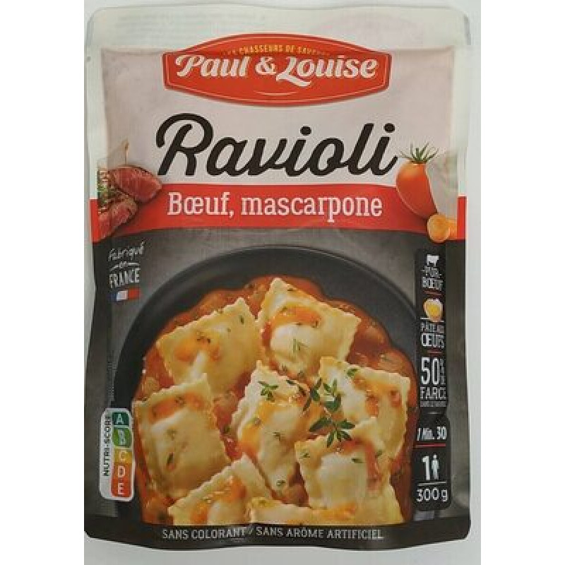 PAUL & LOUISE Ravioli ar liellopu un maskarponi 300g