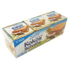 Excelsior Kokos Schnitte kokosriekstu vafeles x12 250g