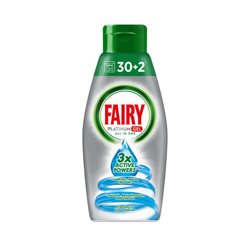 Fairy Platinum trauku mazgāšanas līdzeklis trauku mazgāšanas mašīnām 30+2 650ml