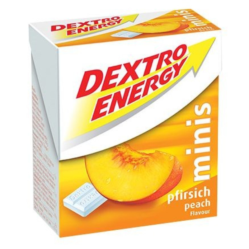 DEXTRO ENERGY Mini glucose pastilles with peach flavor and Vitamin C 50g