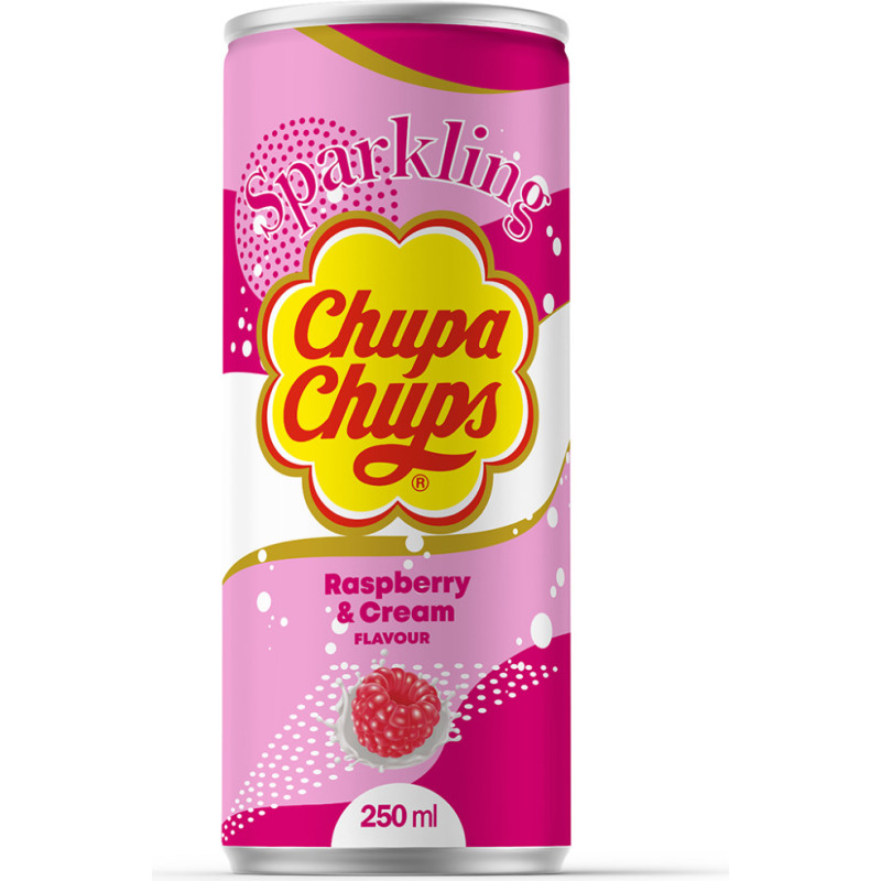 CHUPA CHUPS gāzēts dzēriens ar aveņu garšu 250ml