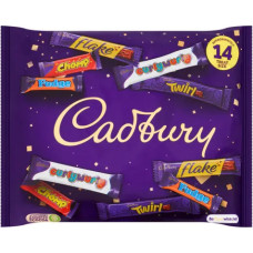 CADBURY milk chocolate bar assortment (14) 207g