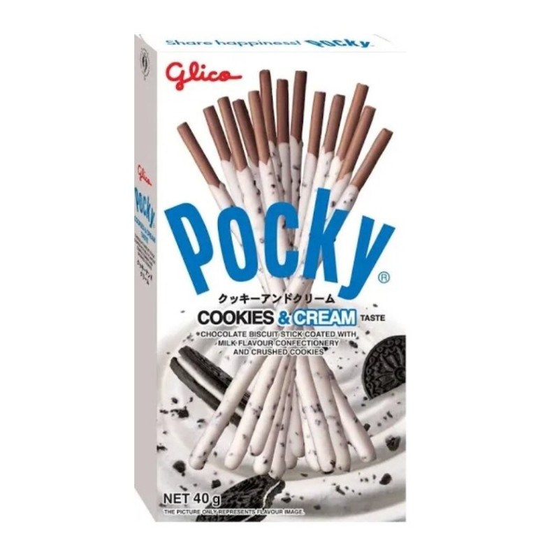 Pocky šokolādes garšas cepumu nūjiņas ar cepumu un krēma pārklājumu 40g