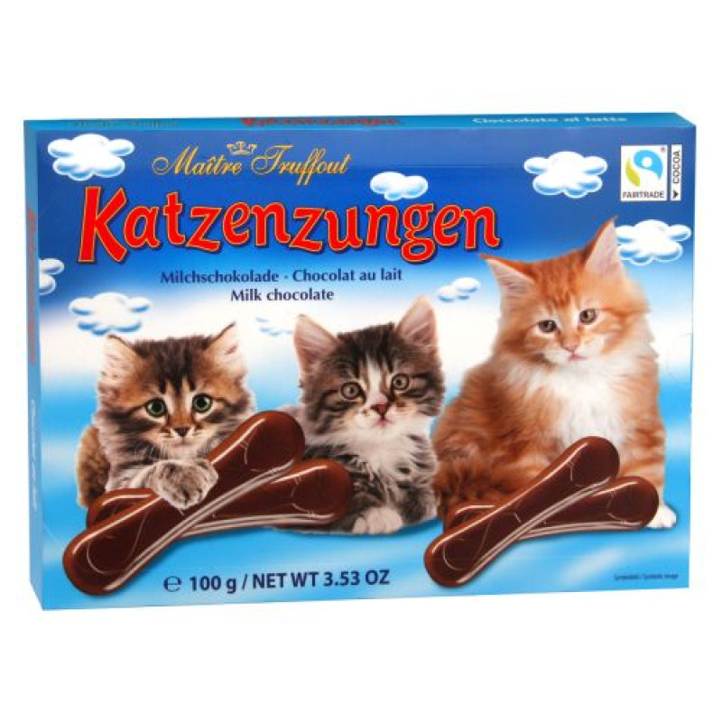 Maitre Katzenzungen Milk chocolate sticks 100g