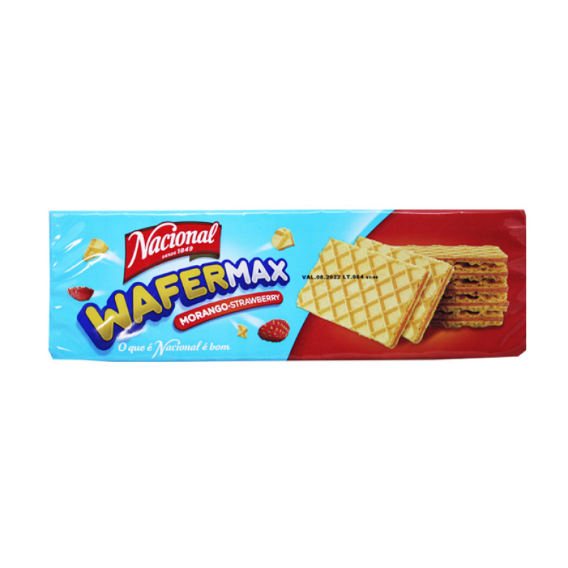 Вафли Nacional Wafermax с начинкой из клубники и сливок 125 г