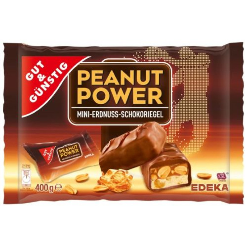 G&G Peanut Power chocolate bars with peanuts 400g