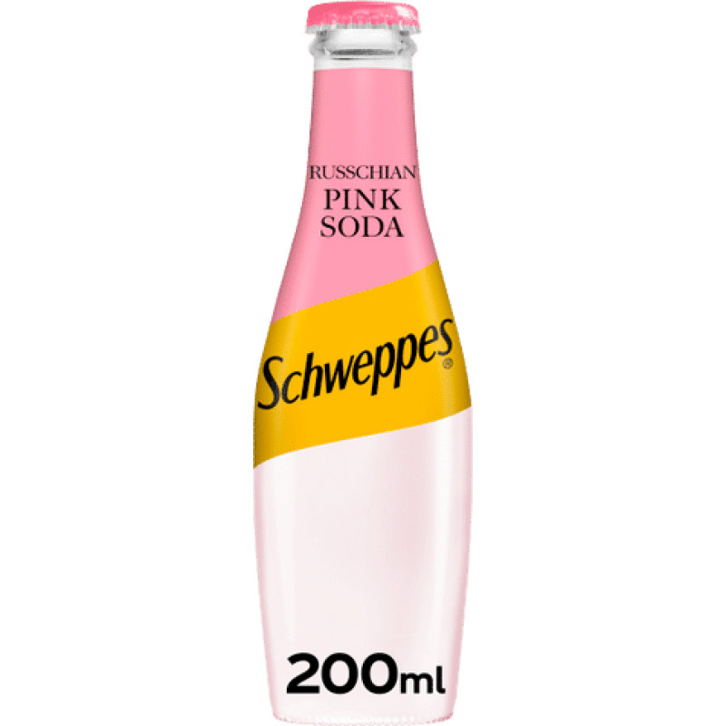 Schweppes Russchian dzēriens ar rozā sodas garšu 0.2L