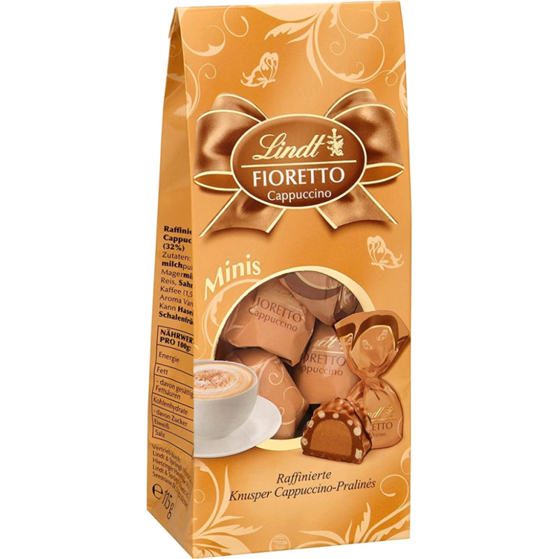 LINDT Fioretto Minis šokolādes konfektes ar Cappuccino pildījumu 115g