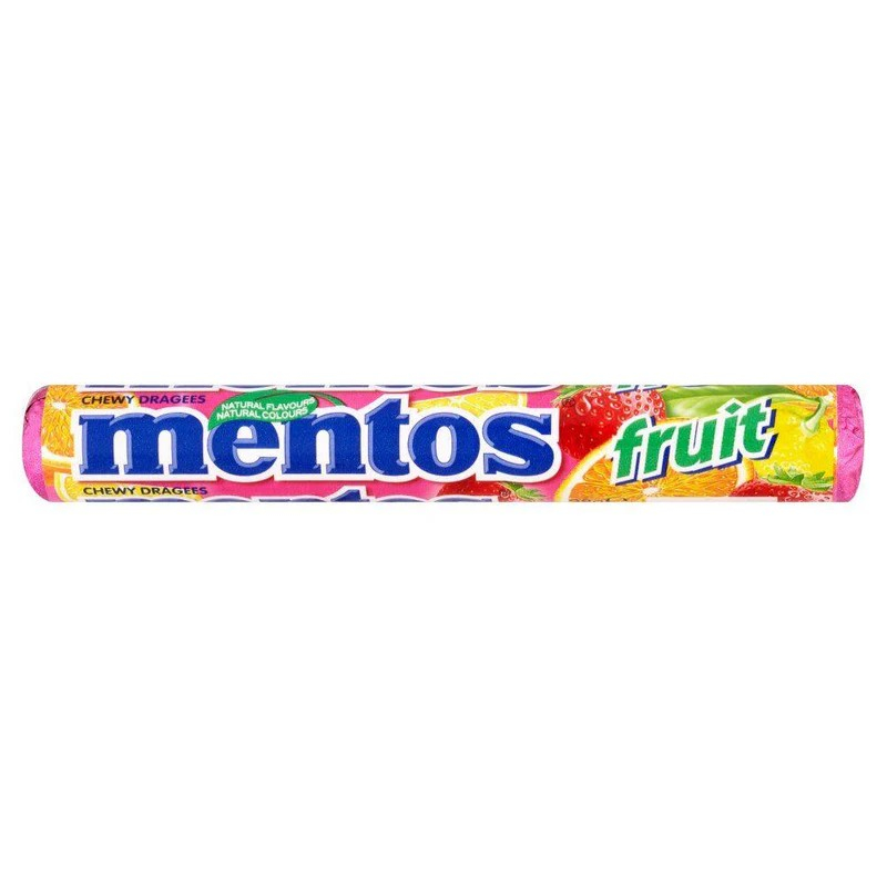 MENTOS Фруктовые жевательные конфеты 37 г