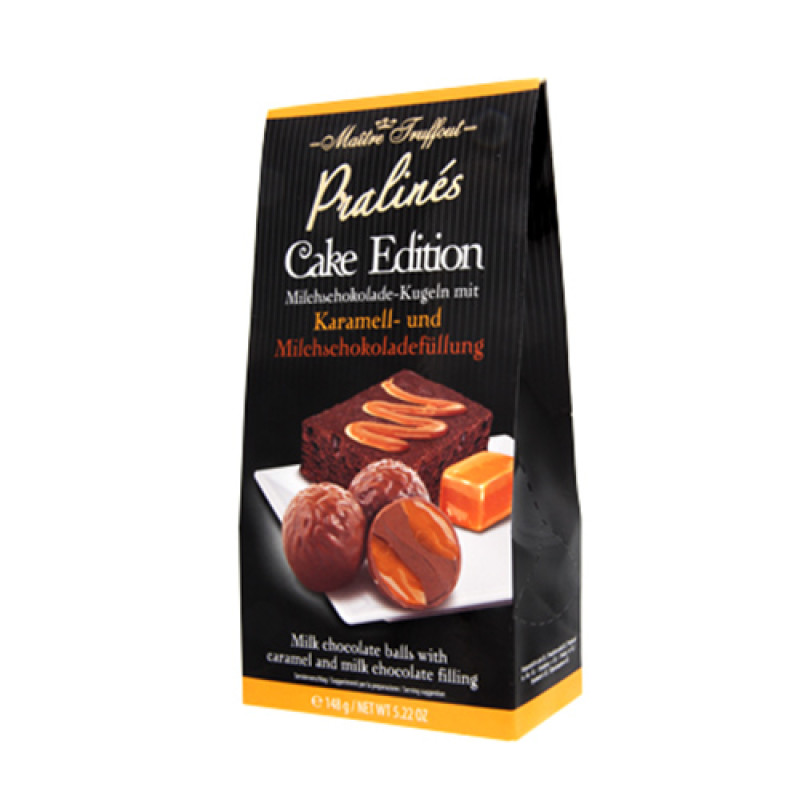 Maitre Truffout Pralines Cake Edition karameles un piena šokolādes bumbas  148g