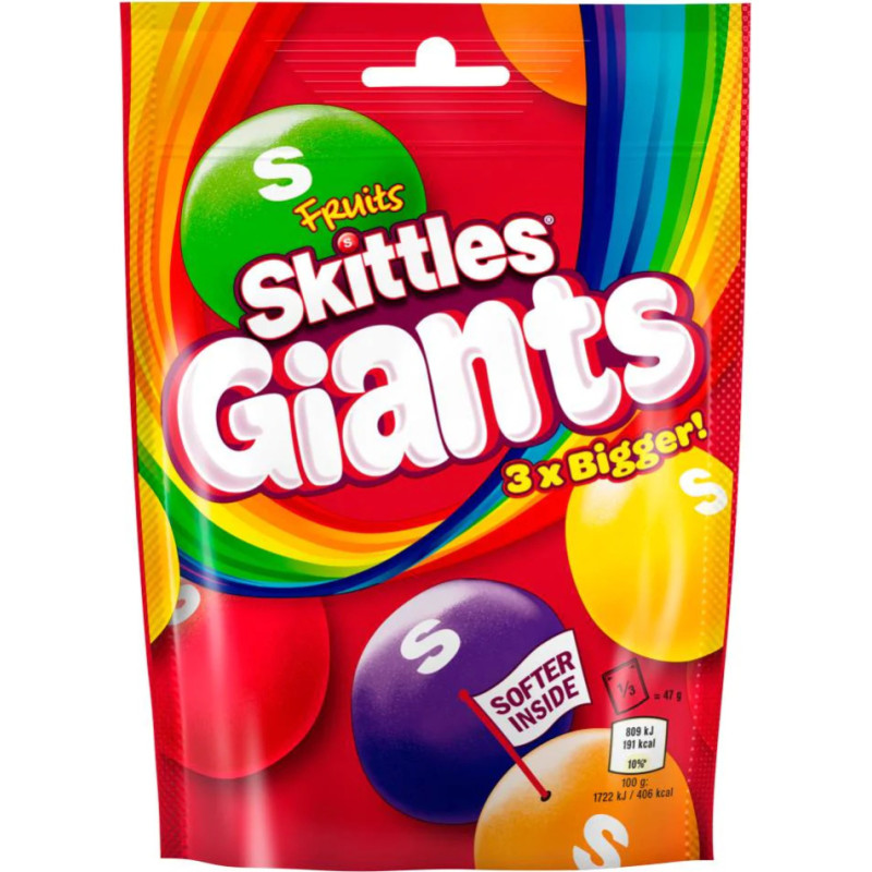 Skittles Giants fruit-flavored chewables 141g